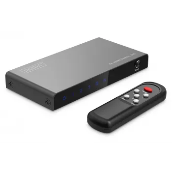 Digitus 4K HDMI jungiklis 3x1, metalinis, juodas, 18 Gbit/s