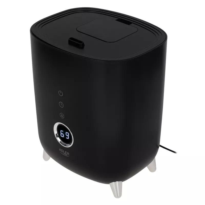 Adler | AD 7972 | Drėkintuvas | 23 W | Vandens talpa 4 L | Tinka patalpoms iki 35 m² | Ultragarsinis | Drėkinimo galia 150-300 ml/val | Juoda