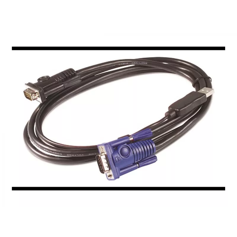 APC KVM USB laidas - 6 pėdos (1,8 m), 1,83 m, USB, USB, VGA, juoda, USB-A