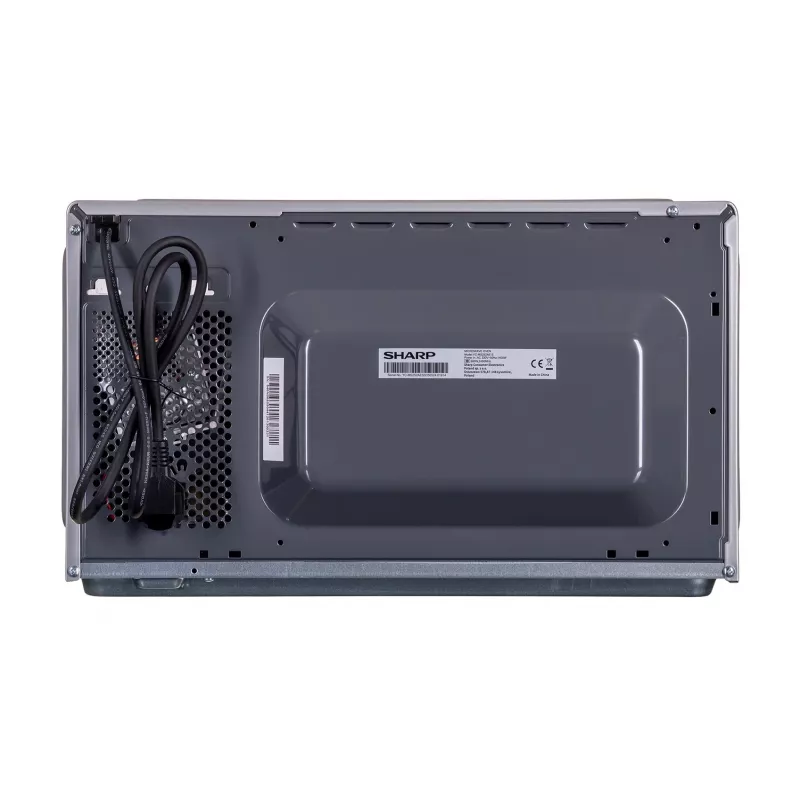 Mikrobangų krosnelė Sharp YC-MS252AE-S, pastatoma, 900 W, 25 L, 11 galios lygių, liečiamasis valdymas, sidabrinė