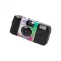 Vienkartinis fotoaparatas Fujifilm Quicksnap Flash — 135 mm (32 mm židinio nuotolis), 1/100 s užraktas, įmontuota blykstė, juoda