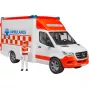 Bruder 1/16 Mercedes-Benz Sprinter greitosios pagalbos automobilis su vairuotoju ir Mercedes-Benz Sprinter autovežis su rodsteriu, nuo 4 metų