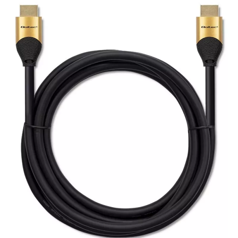 Qoltec 50355 HDMI v2.1 laidas Ultra high speed 8K | 60Hz | 28AWG | GOLD | 2m