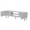 TV spintelė cama meble LUCCA 180x40x59 cm — baltas medžio drožlių plokštės viršus, baltas rėmas