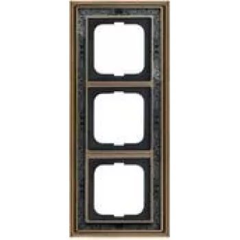 Busch Jaeger Frame Triple-gang brass antique anthracite decor 1723-843 (1754-0-4670)