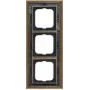 Busch Jaeger Frame Triple-gang brass antique anthracite decor 1723-843 (1754-0-4670)