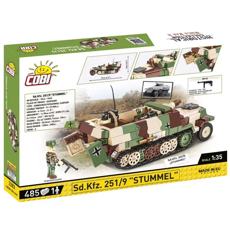 Sd.Kfz. 251/9 Stummel, konstrukcinis žaislas