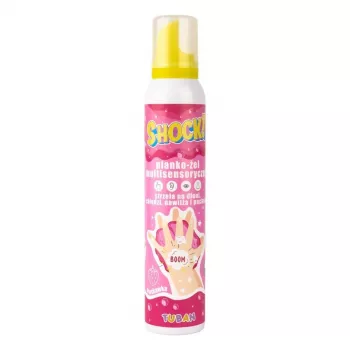 Slime TUBAN Tuban SHOCK! Multisensorinės putų-gelio braškių kvapo, 200 ml (raudona)