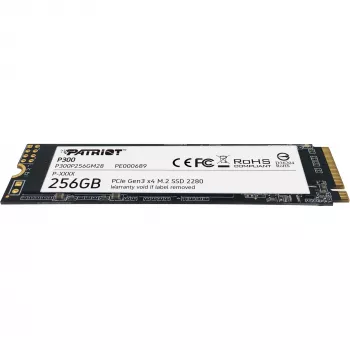 M.2 NVMe SSD PATRIOT P300 256GB — M.2 2280, skaitymas 1700 MB/s, rašymas 1100 MB/s