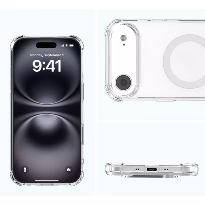 4smarts Ibiza rėmelio dėklas, skirtas Apple iPhone 17 Air 16,8 cm, permatomas