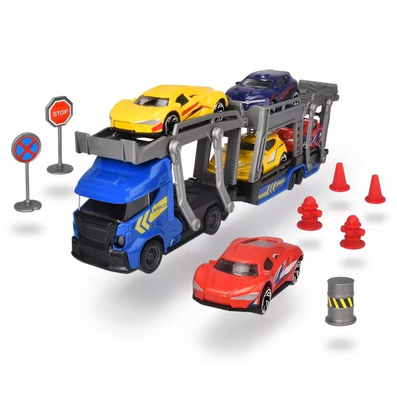 Mechaninis žaislų rinkinys „Dickie City Set 203745012“ su transporto priemonėmis ir priedais