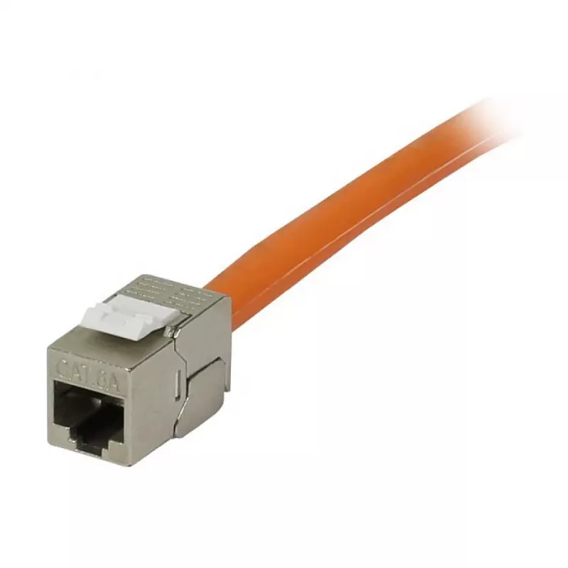 Synergy 21 Keystone Module TP Socket RJ45 CAT6A 500MHz Trumpas su kabelio spaustuku - Kabelis - Skaitmeniniai / Duomenys