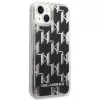 Karl Lagerfeld KLHCP14MLMNMK iPhone 14 Plus 6.7 kietas dėklas juodas / juodas Liquid Glitter Monogram