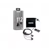 Shure SE112-GR laidinės ausinės į ausį, skirtos skambučiams/muzikai, juodos, pilkos