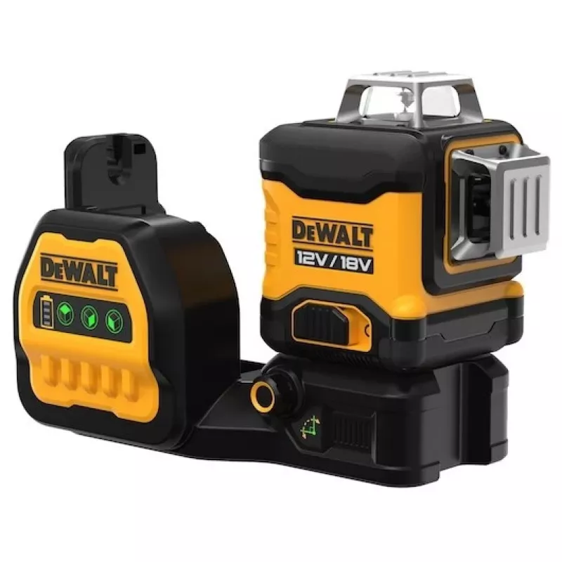 Lazerinis nivelyras DeWalt DCE089D1G18-QW žalias spindulys savaiminis išsilyginimas 360° suderinamas su imtuvu