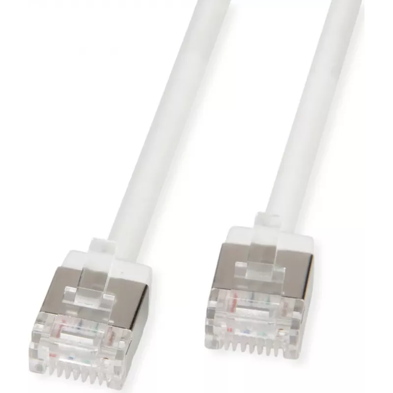 ROLINE U/FTP komutacinis kabelis Cat.6A Ultra- kurzer RJ45 Balta 0.5m - Network - FTP (21.15.4570)