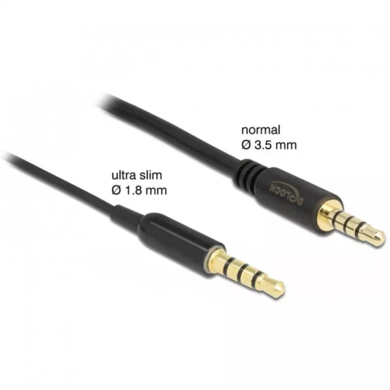 Garso kabelis DeLOCK 66075 0,5m 3,5mm Juodas