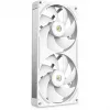 NZXT F280X RGB 140mm ARGB korpuso ventiliatoriai – balti, 2 vnt. pakuotėje