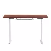 Reguliuojamo aukščio stalas Up Up Bjorn White, stalviršis M Dark Walnut