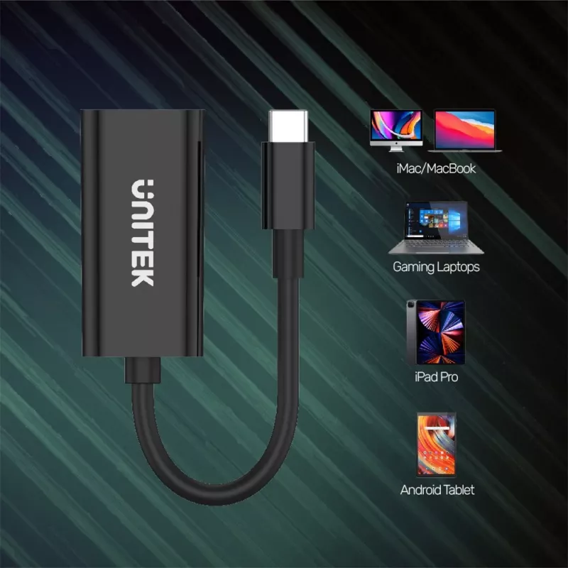 UNITEK V1421A USB grafikos adapteris juodas