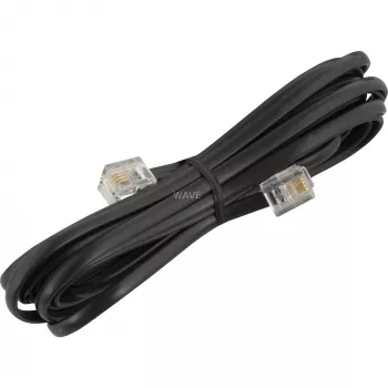 Modulinis telefono kabelis Goobay 50317 RJ-11 RJ-11 3 m juodas