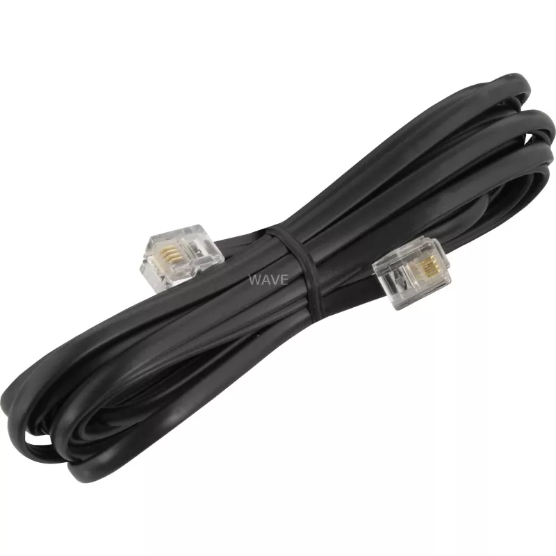 Modulinis telefono kabelis Goobay 50317 RJ-11 RJ-11 3 m juodas