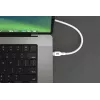 HYPER HyperJuice 240W Silikoninis USB-C į USB-C laidas (3 pėdos/1 m) - Baltas