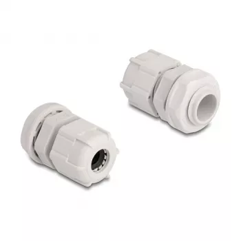 Kabelio sandariklis M12 DELOCK pilkas plastikinis pakuotėje po 10 vnt.