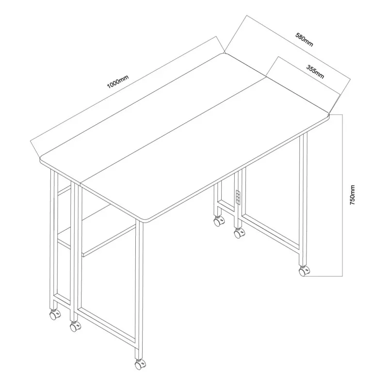 Maclean mobilus stalas baltas MC-126W 50kg