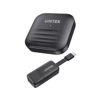 AV plėtiklis Unitek V1184A01 — AV siųstuvas ir imtuvas, 1920×1080, iki 50 m, USB-C, HDMI/USB laidai komplekte