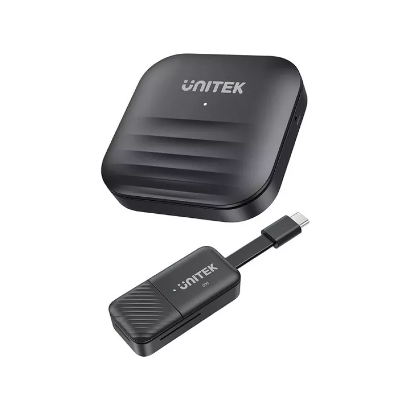 AV plėtiklis Unitek V1184A01 — AV siųstuvas ir imtuvas, 1920×1080, iki 50 m, USB-C, HDMI/USB laidai komplekte