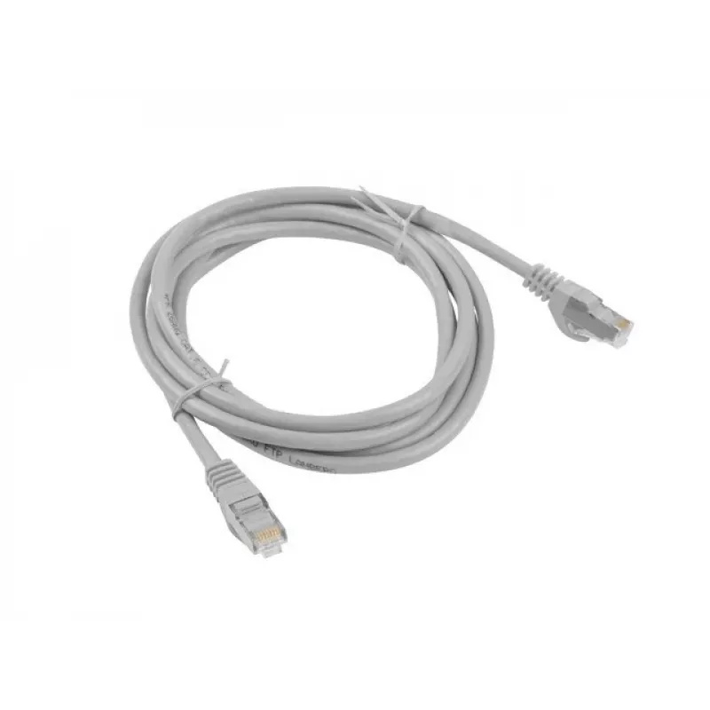 Tinklo kabelis LANBERG Cat6 RJ-45 į RJ-45 2 m F/UTP, CCA laidininkas, pilkas