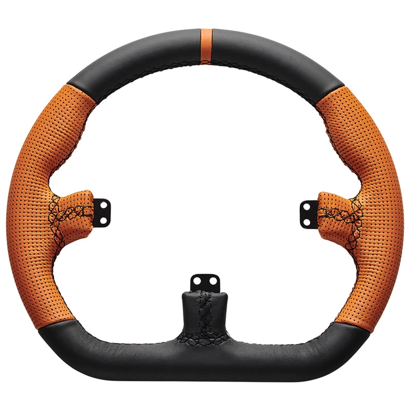 Sim lenktynių vairo apvadas Asetek SimSports GT Rim Closed D oda oranžinė