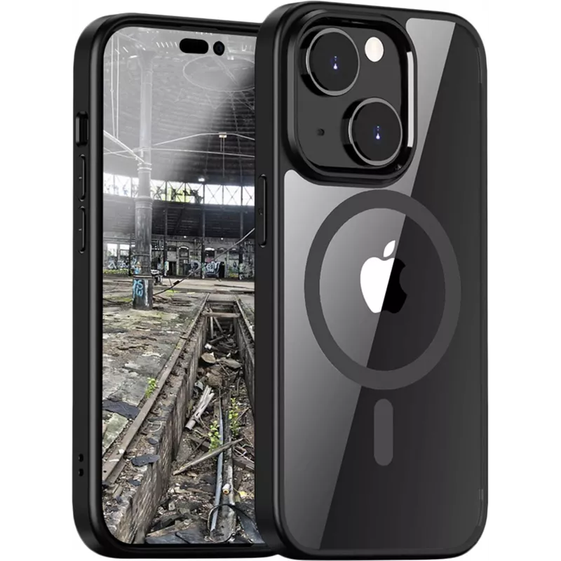 Dėklas JT BERLIN Pankow Hybrid MagSafe, skirtas iPhone 15 6,1 colio, juodas
