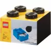 LEGO stalo stalčius 4, juoda laikymo dėžutė, su kaištukais