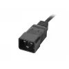 Stovo montavimo maitinimo paskirstymo blokas LANBERG PDU-02I1908I-0200-C20-BK — 1U, 10×C13, 16A, 2 m laidas, 19 colių