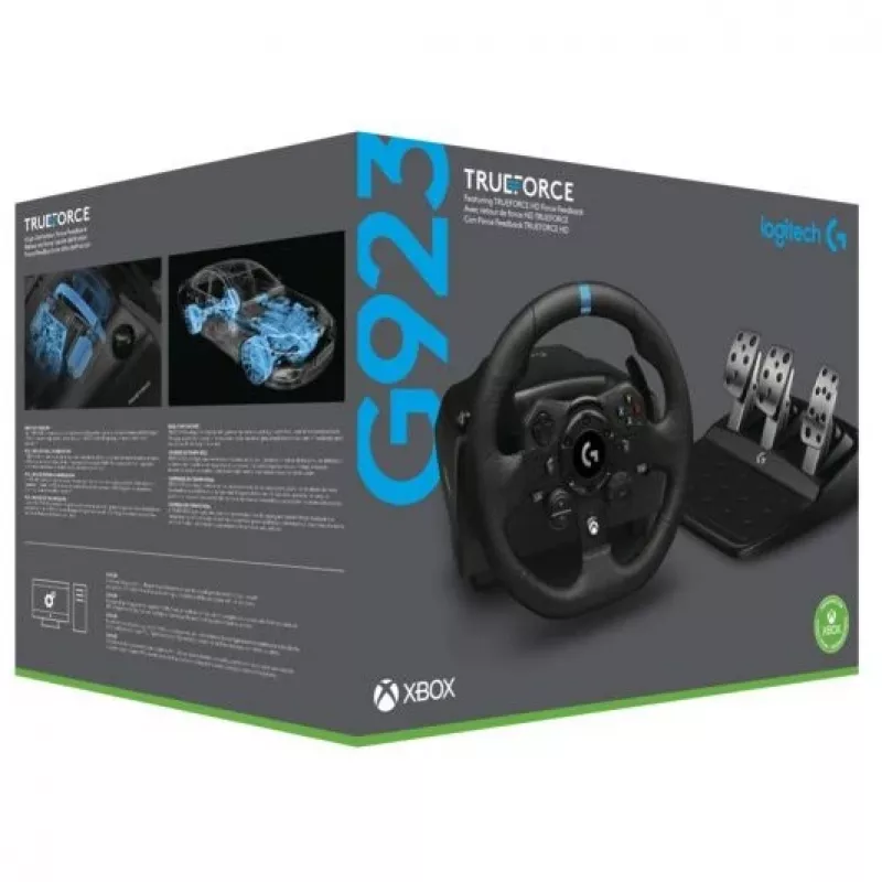 LOGITECH G923 SE Racing Wheel and Shifter Combo, skirta Xbox Series X|S, Xbox One ir PC - JUODA - USB - PLUGCG - EMEA28i-935