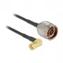 Koaksialinis kabelis DeLOCK 0,3 m N/RP-SMA RG-174 juodas