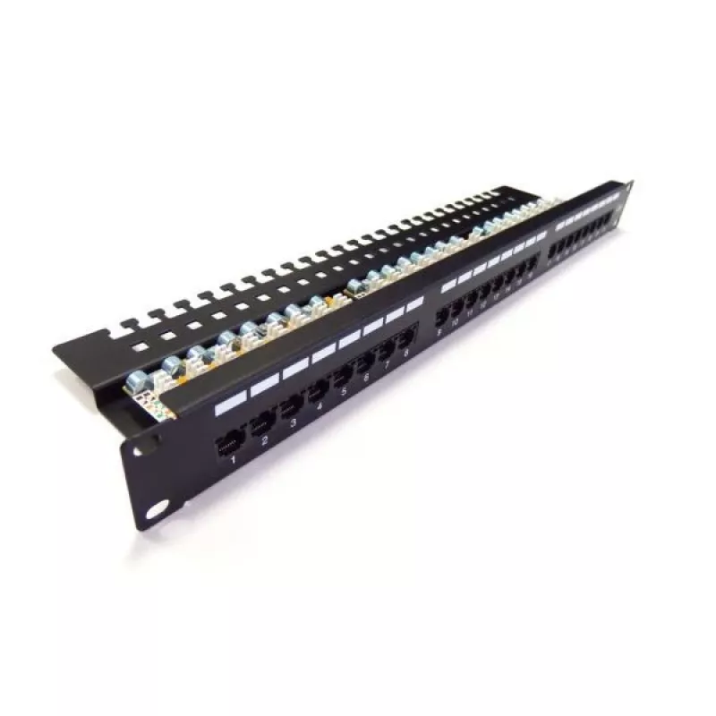 DIGITUS Professional DN-91624U - pataisų skydelis - RJ-45 X 24 - juoda, RAL 9005 - 1U (19 inch)