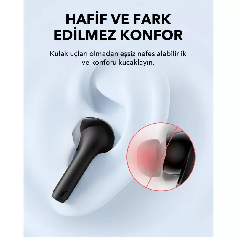Į ausis įdedamas belaidis ausinių rinkinys Anker Soundcore A3994G11 K20i, USB-C, juodas, intraauralinis