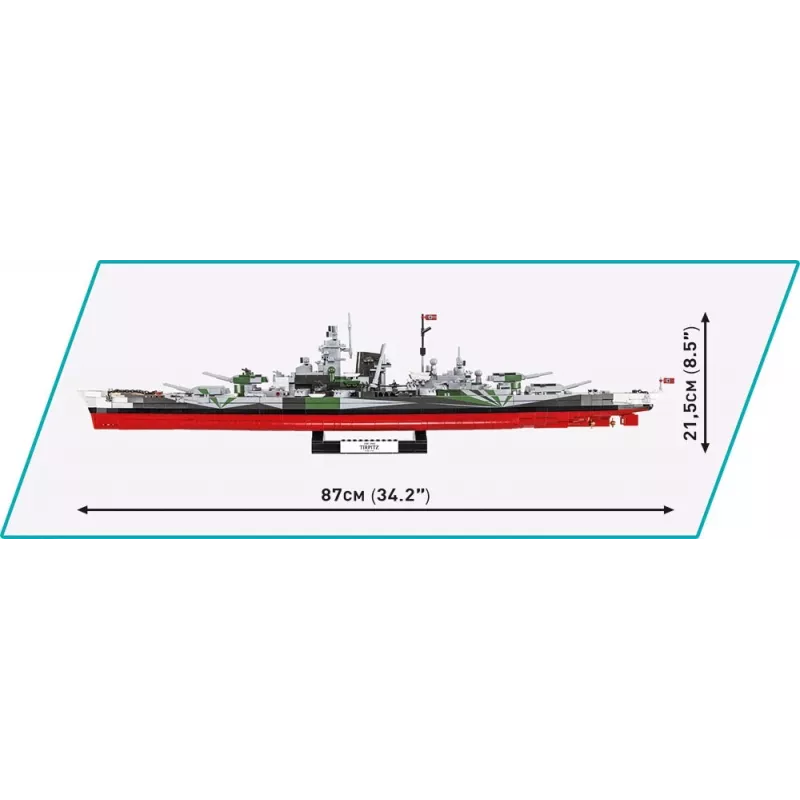 Karo laivo modelis COBI COBI-4839 Surinkimo rinkinys 1:300 Ilgis 870 mm Aukštis 215 mm