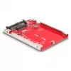 DeLOCK 2,5 colio keitiklis U.3 SFF-8639 į M.2 NVMe Key M 7 mm raudonas