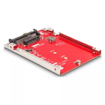 DeLOCK 2,5 colio keitiklis U.3 SFF-8639 į M.2 NVMe Key M 7 mm raudonas