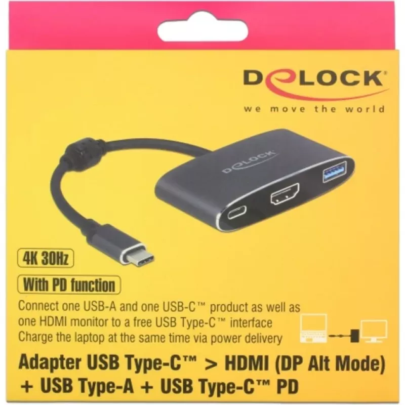 DeLOCK - Išorinis vaizdo adapteris - VL101 - USB-C 3.1 - HDMI - Pilka - mažmeninė prekyba (62991)