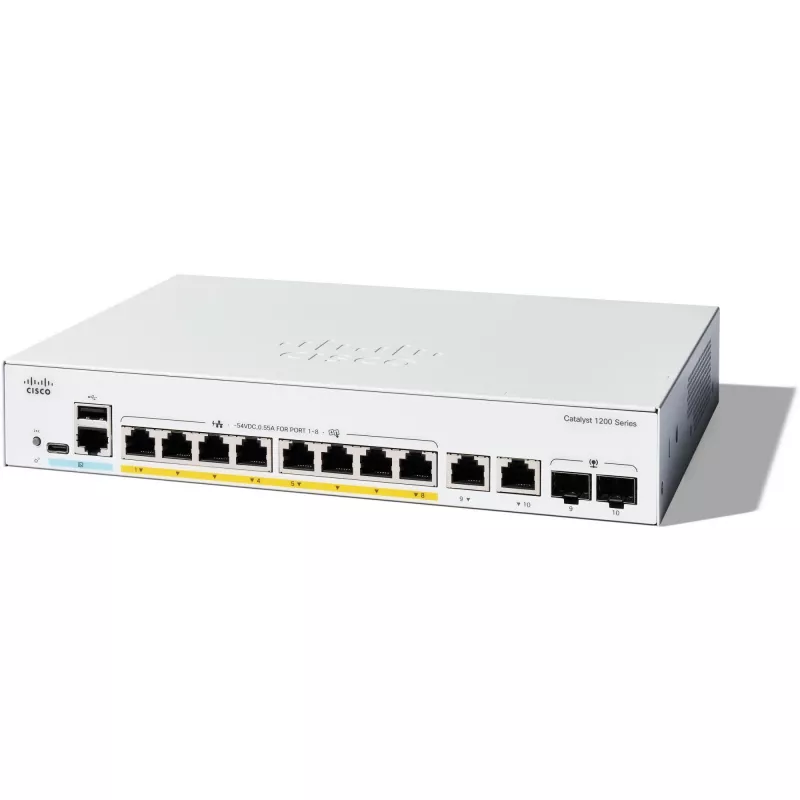 Valdomas komutatorius Cisco Catalyst 1200-8P-E-2G 8 prievadų GE PoE