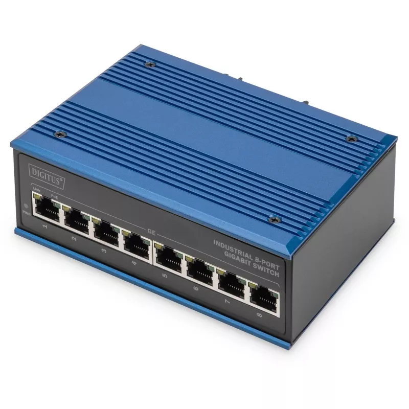 Nevaldomas komutatorius Digitus DN-651121 8 prievadų Gigabit Ethernet PoE