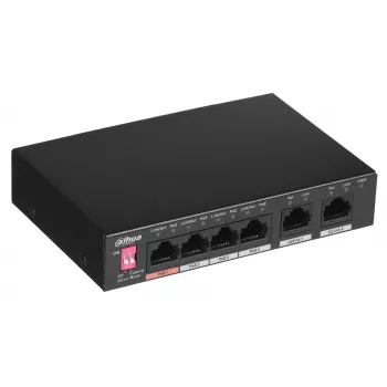 Dahua Technology PFS3006-4ET-60 nevaldomas L2 Fast Ethernet (10/100) Power over Ethernet (PoE) juodas