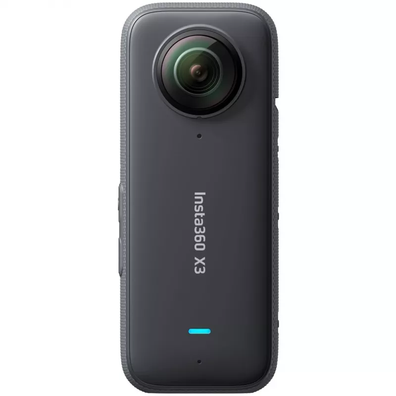 Veiksmo kamera Insta360 X3 — 72 MP, 5K Ultra HD (5760×2880), 100 fps, CMOS, Wi‑Fi, įmontuotas ekranas, MicroSD, 0,508 kg, juoda