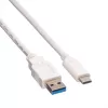 VALUE - USB kabelis - USB 3.0 (M) į USB Type C (M) - 5 V - 900 mA - 50 cm - Balta (11.99.9010)