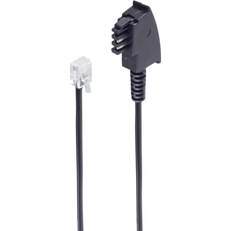 telefono laidas ShiverPeaks BS70000-3 3 m juodas TAE F RJ-11